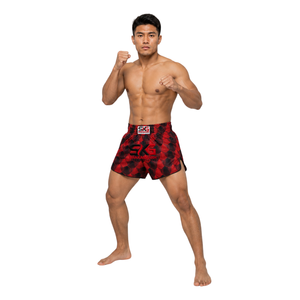 Shakargarh Blaue Camo Boxershorts für Herren, Leichte Atmungsaktive Schnelltrocknende Polyester-Satin Kickbox-Trainingsausrüstung - Product Image 5