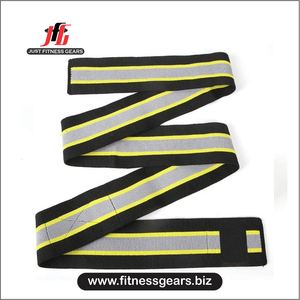 Elastic Adjustable <b>Knee</b> Wraps with Compression Support Hook & Loop Closure Breathable Nylon Cotton for Weightlifting Gym Workout - Product Image 6