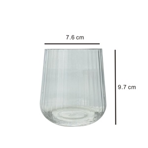 Vente en gros de verres à vin sans pied en plastique incassable à nervures, très demandés - Product Image 2