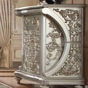 เตียงแกะสลักโบราณทรงมงกุฎสีเงิน สไตล์มหาราชาสุดหรู เตียงคู่คุณภาพสูง สไตล์ยุโรป เตียงหรูหราจากออสเตรเลีย - Product Image 5