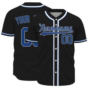 Camiseta de béisbol personalizada con su logotipo impreso, nombre del equipo, número, color personalizado, talla grande, 100% poliéster, ODM, para venta en línea. - Product Image 5