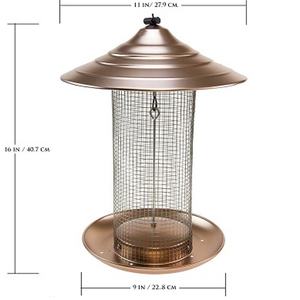 Mangeoire à oiseaux Audubon Coppertop Sunflower en maille de cuivre, mangeoire suspendue pour jardin extérieur - Product Image 2