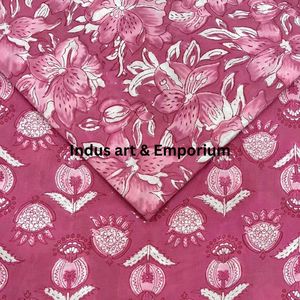 Block Print Cotton Cambric 60X60 Running Fabric Traditional Jaipuri Print Cotton Fabric - Product Image 2