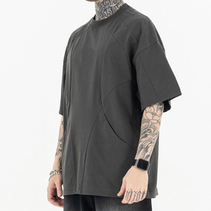 Camiseta de Manga Corta con Bolsillo, Diseño Único, Estilo Vintage, con Parches, Logotipo Bordado Personalizado, 100% Algodón, Última Moda - Product Image 3
