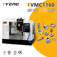 Centre d'usinage vertical CNC VMC1160 haute précision 3 axes, 4 axes, 5 axes