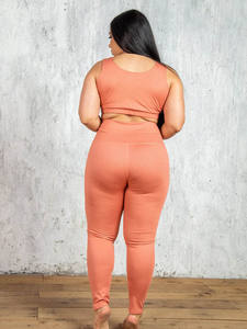 Ensemble de vêtements de yoga sans couture, best-seller, avec logo personnalisé, pour femmes corpulentes, pour l'exercice, le sport et la remise en forme - Product Image 6