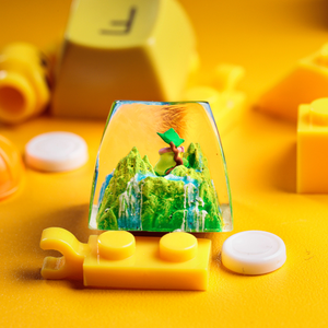 คีย์แคปช่างฝีมือแห่งป่าลึกลับ, คีย์แคปแบบกำหนดเอง, คีย์แคปอนิเมะน่ารัก, คีย์แคปสีเขียว, ชุดคีย์แคป, คีย์แคปไม้ - Product Image 3