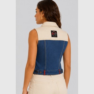 Chaleco Vaquero Estilo Vintage sin Mangas para Mujer, con Botones al Frente, para Moda Casual, Viajes y Festivales - Product Image 2