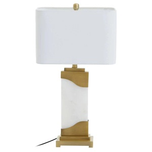 Lampe de table d'appoint en marbre de qualité supérieure, dotée d'une forme architecturale, d'une éclairage chaleureux et d'un charme décoratif haut de gamme pour la maison - Product Image 6
