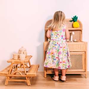 Prix le moins cher cuisine jouet poêle pour petits enfants rotin naturel simulé cuisinières petit cuisinier station jouets - Product Image 5