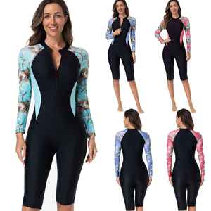 Traje de Baño de Una Pieza de Alta Calidad y Transpirable con Estampado por Sublimación de Manga Larga para Mujer, Traje de Surf, Ropa Deportiva de Verano - Product Image 4