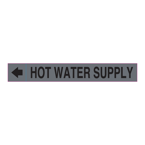 Brady Hot Water Supply Plenum Duct Marker-Color Printed <b>PVC</b> <b>Adhesive</b> Labels for HVAC Pipe Identification - Product Image 3