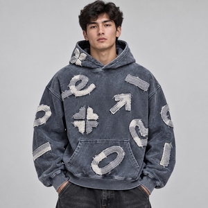 High quality mens embroidered <b>hoodie</b> with a warm feel stylish pattern comfortable fit and reliable <b>stitching</b> for everyday use - Product Image 4