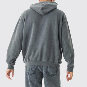 Sweat-shirts à capuche imprimés personnalisés de haute qualité, respirants et délavés à l'acide pour hommes - Product Image 3
