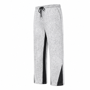 Wholesale Acid Wash Trousers Custom <b>Vintage</b> Washed Cotton <b>Pants</b> Relaxed Fit Streetwear Casual Joggers Clothing Manufacturer - Product Image 5