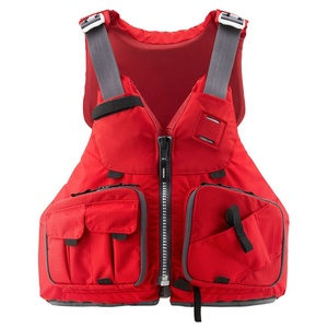 Bassdashess Vêtements de pêche à la mouche Gilet de sauvetage de pêche rouge Gilets de sauvetage avec sac de bouteille d'eau Gilet de pêche - Product Image 1