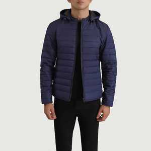 Best Selling 100%Polyester Fabric Winter Warm Puffer <b>Jacket</b> Custom Logo Long Sleeve Removable Hood <b>Zip</b> <b>Up</b> Outdoor <b>Jacket</b> For Men - Product Image 3