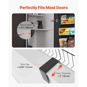 Adjustable 9-Tier <b>Over</b> the <b>Door</b> Pantry Organizer <b>Hanging</b> <b>Storage</b> Rack for Kitchen - Product Image 2