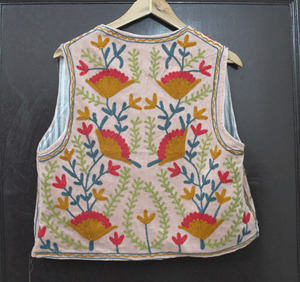 Chaleco Floral Suzani de Terciopelo con Abertura Frontal, Sin Mangas, Bordado, Suéter de Invierno, Chaqueta Sin Mangas, Ropa de Mujer - Product Image 2