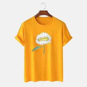 Camiseta de Verano de Punto Formal de Alta Calidad para Hombre, Estilo Vintage, Súper Suave, 100% Algodón, Cuello en V, Ribete en Contraste, Logotipo Personalizado, Estampado, Manga Corta - Product Image 2