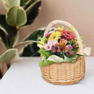 Meilleur Choix Vietnam Panier à Fleurs Tressé en Rotin Naturel Fait Main Écologique Durable pour Rangement et Fleurs Artificielles – Idéal Cadeau - Product Image 3