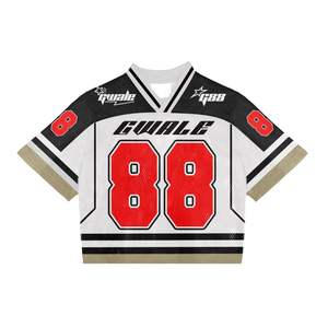 T-shirt pour homme personnalisé avec logo vintage, jersey de football, de soccer, de basketball, surdimensionné, en maille polyester, streetwear, impression par sublimation - Product Image 6