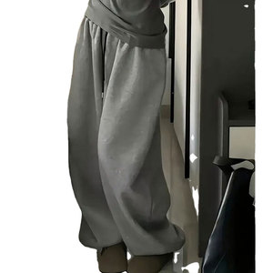 Pantalones deportivos holgados de estilo urbano para mujer con cordón y cintura elástica, joggers casuales de moda - Product Image 1