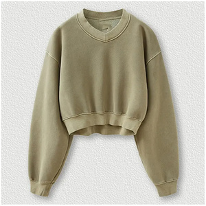 Nouveautés 2026 – Pull/Sweat-shirt oversize en coton 100 % écologique pour femme, col ras du cou, broderie longue, collection automne-hiver - Product Image 3