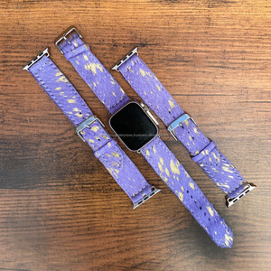 สายนาฬิกาหนังวัวแท้ที่ขายดีที่สุดพิมพ์ลายวัวน่ารักพร้อมสายนาฬิกาโลหะแบบกำหนดเองของขวัญสไตล์โบโฮสำหรับเธอ - Product Image 3