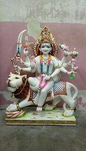 Handmade Fine Marble Durga Ma Goddess Statues - Product Image 3