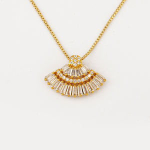 Collier pendentif en forme de cœur en cuivre <span class=keywords><strong>plaqué</strong></span> <span class=keywords><strong>or</strong></span> 18 carats QIKU, chaîne à maillons, bijoux délicats en zircon, tendance, à porter tous les jours, cadeau pour elle - Product Image 4