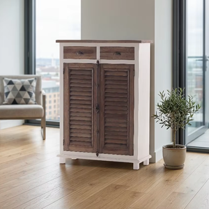 Armoire en bois massif Luna Zio, finition naturelle, élégante, pour le rangement, buffet pour salon, hôtel, villa, projet, meubles robustes et luxueux - Product Image 1