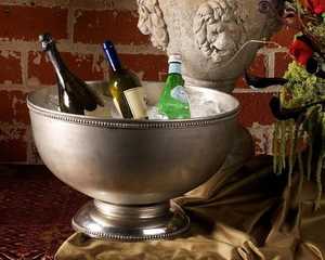 Cubo de Hielo Metálico de Estilo Clásico para Enfriar Bebidas y Cerveza, de Gran Capacidad, con Base de Pedestal, Decoración Moderna, Color Plateado - Product Image 5