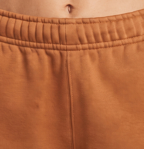 Shorts en molleton personnalisés pour femmes, taille haute, ceinture élastique, décontractés, 100 % coton, coupe ample, pour la gym et l'entraînement - Product Image 4