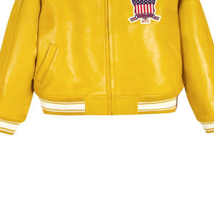 Meilleur prix, veste en cuir pour homme Avirex, veste d'hiver haut de gamme, cuir véritable, coupe-vent, imperméable, teinture unie, toutes tailles disponibles - Product Image 5