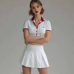 Camiseta de Tenis Personalizada y Faldas de Bádminton y Tenis de Mesa, Camisa Polo sin Mangas, Ropa Deportiva, Uniforme para Equipo de Tenis - Product Image 3