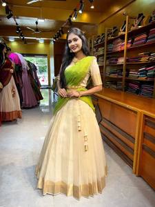 Lehenga Choli Royal Flora Designer Blossom Trail en soie enchantée, tissu respirant en soie, tenue traditionnelle parfaite. - Product Image 4
