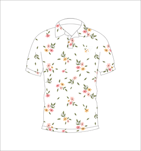 Polo pour homme à imprimé floral, manches courtes, col boutonné, décontracté, respirant et léger, idéal pour l'été - Product Image 1