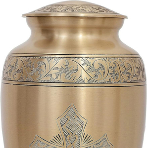 โกศบรรจุอัฐิทองเหลืองทำมือสมัยใหม่สำหรับผู้ใหญ่ โกศตกแต่งสำหรับงานศพสำหรับชายและหญิง ราคาขายส่ง - Product Image 5