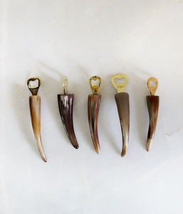 Abridor de Botellas de Metal con Mango de Cuerno de Búfalo, Abridor de Cuerno de Buey Hecho a Mano por HF CRAFTS - Product Image 4