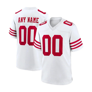 เสื้อฟุตบอลอเมริกันแบบสั่งทำพิเศษ ไซส์พลัส ผ้าโพลีเอสเตอร์ระบายอากาศได้ดี พิมพ์ลายแบบซับลิเมชั่น แขนสั้น บริการ OEM - Product Image 3