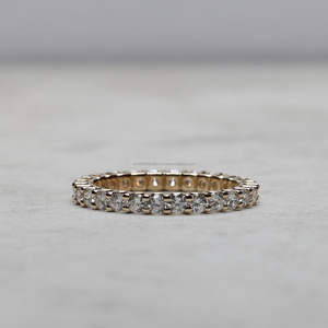 Igi/gia แล็บตัดเพชรวินเทจ14K สีเหลืองงานแต่งงาน/หมั้นแหวน unisex ในงานปาร์ตี้ทองคำสีขาว-คู่ควรกับแหวนครบรอบ - Product Image 4