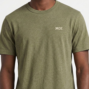 Camiseta de Algodón Grueso para Hombre con Logotipo Personalizado, Cuello Redondo, Estilo Casual Urbano, Transpirable, Manga Corta, Marca Privada OEM - Product Image 2