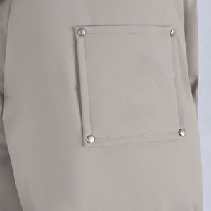Veste d'hiver à capuche coupe-vent en polyester à manches longues, couleur unie, fermeture éclair intégrale, tendance, décontractée, coupe ajustée pour homme - Product Image 5