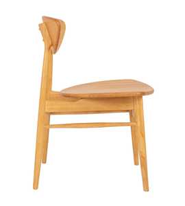 Silla de Comedor Moderna de Mediados de Siglo, de Madera de Roble Resistente, con Respaldo Curvo Ergonómico, para Comedor y Hogar - Product Image 4