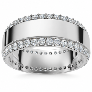 Anillo Vintage de Doble Hilera con Diamantes Cultivados en Laboratorio, Ancho, en Oro de 10K, 14K, 18K, Plata 925, 935, para Boda, Compromiso, Regalo, Joyería Fina - Product Image 2