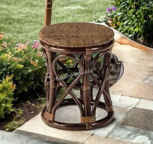 <b>Bamboo</b> <b>Stool</b> Traditional Eco-Friendly Outdoor Garden Furniture Durable Fabric Upholstery Living Room Home Decor Courtyard Use - Product Image 5