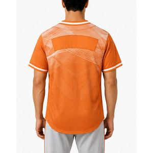 Maillot de baseball personnalisé pour hommes et femmes, léger, respirant, avec fermeture boutonnée, impression de numéro et style sportif - Product Image 4