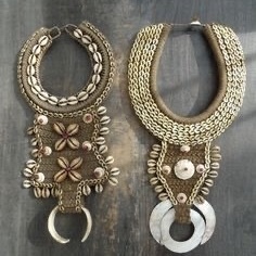 CRYSTAL CRAFT Bijoux africains tribaux perlés pour femme, Collier long africain doré perlé, Collier bib statement pour soirée - Product Image 4