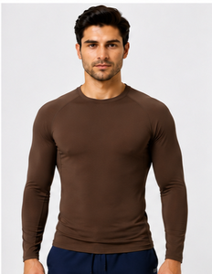 Nouvelle Arrivée - Sous-Blouse Médicale Homme à Manches Longues Respirante Séchage Rapide Coupe Ajustée Col Rond pour Hôpital - Product Image 6